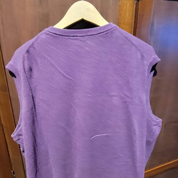 Harbor Bay Potent Purple V-Neck Sweater Vest - Picture 3 of 3